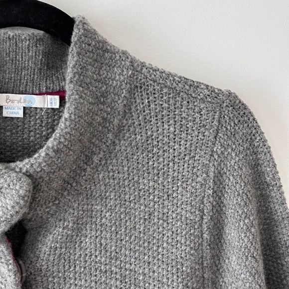 Boden Seed Stitch Gray Wool Cardigan Sweater Coat - Picture 6 of 16